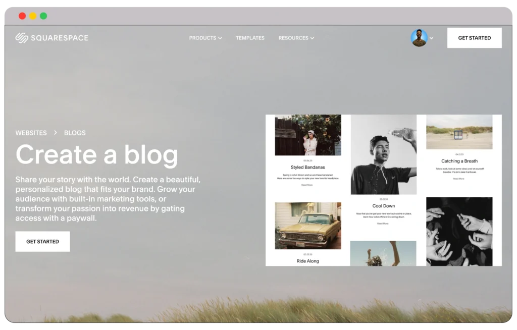 Squarespace blog